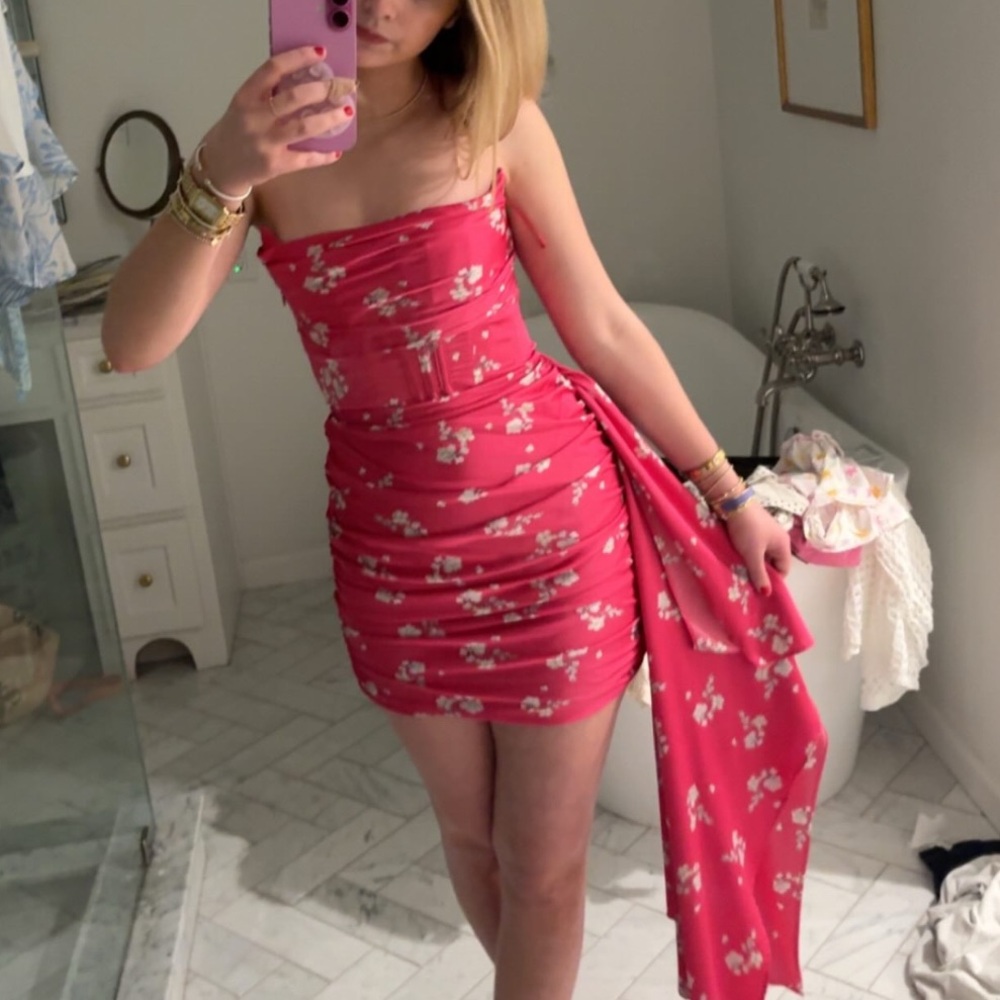 Pink anthropology mini dress never worn